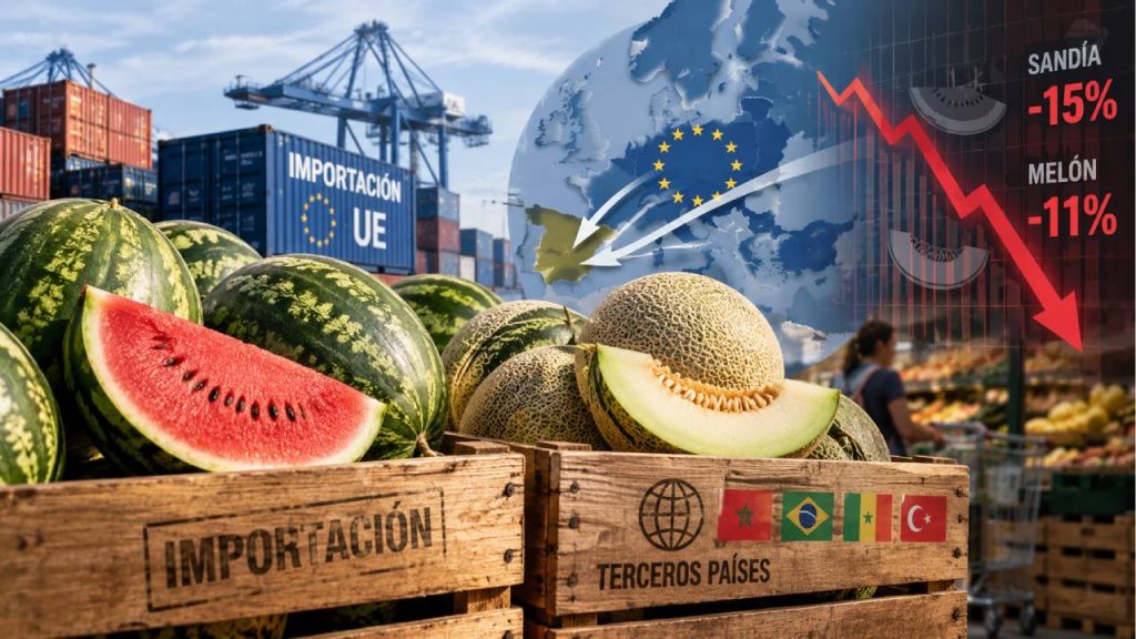 La sandía extranjera aprieta al campo español: Marruecos dispara sus envíos y los precios en origen caen hasta los 24 céntimos