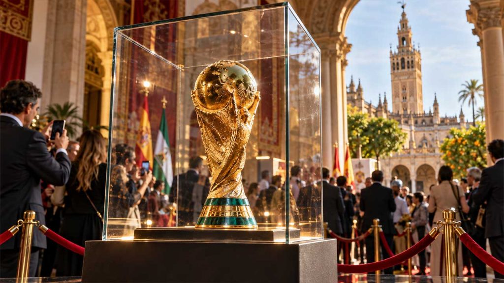 La Copa del Mundo llega al Parlamento andaluz de la mano de Curtido y ya se puede fotografiar