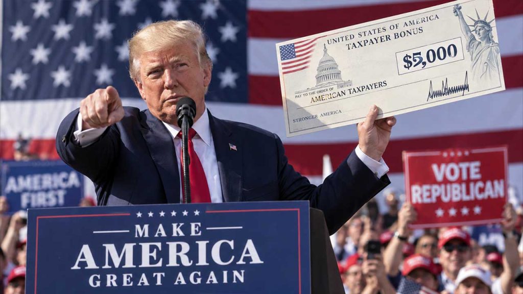 Trump promete un bono de 5000 dólares a los votantes si ganan los republicanos