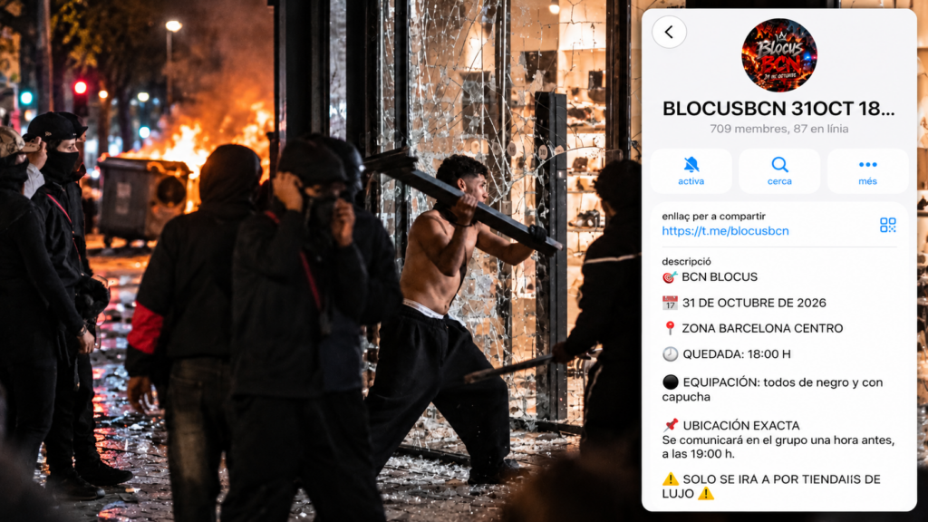 Barcelona en alerta ante posibles disturbios de magrebíes en Halloween: mensajes en Telegram anuncian saqueos y ataques a policías
