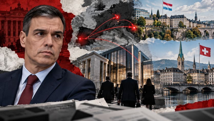 Los ricos mueven su dinero a Luxemburgo y Suiza por miedo a Sánchez, según la banca privada